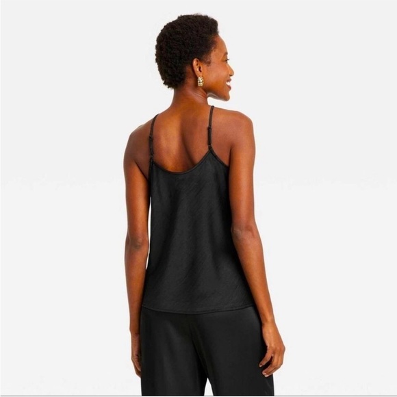 a new day Satin Rosette Elegant Black Halter Top Size Medium | NWT - Picture 4 of 7